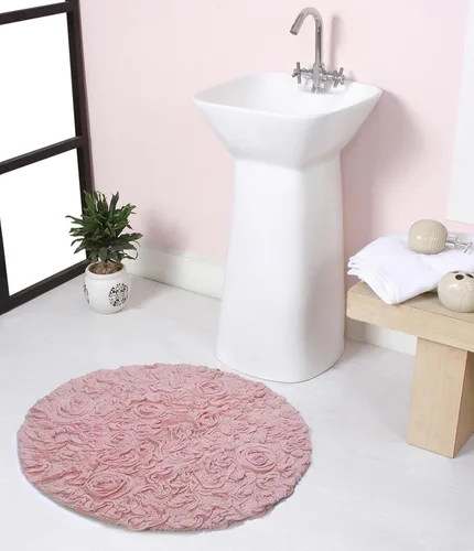 Miniatura 64 de Home Weavers Bell Flower Collection - Tapetes de baño copetudos 100 % algodón, extrasuaves y absorbentes, antideslizantes, lavables a máquina, lino