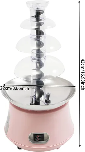 Miniatura 7 de Máquina de fuente de chocolate de 4 niveles, capacidad de 2.2 libras, fuente de chocolate eléctrica, para encimera, fuente de fondue de chocolate