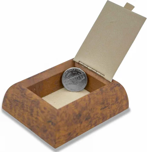 Miniatura 2 de Venerare Pequeña caja decorativa de recuerdo de rosario con placa de San Miguel Arcángel