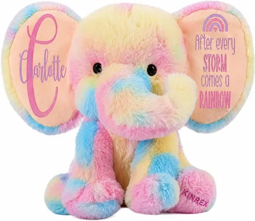 Miniatura 19 de Animal de Peluche Elefante Personalizado - Anuncio Personalizado de Estadísticas de Nacimiento Animales de Peluche Elefante para Bebés, Baby Shower