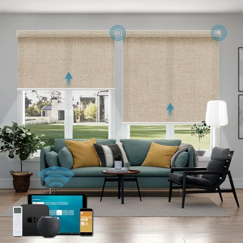 Miniatura 13 de Cortinas enrollables inteligentes de filtrado de luz motorizadas compatibles con HomeKit, persianas inteligentes para ventanas con 1% de apertura