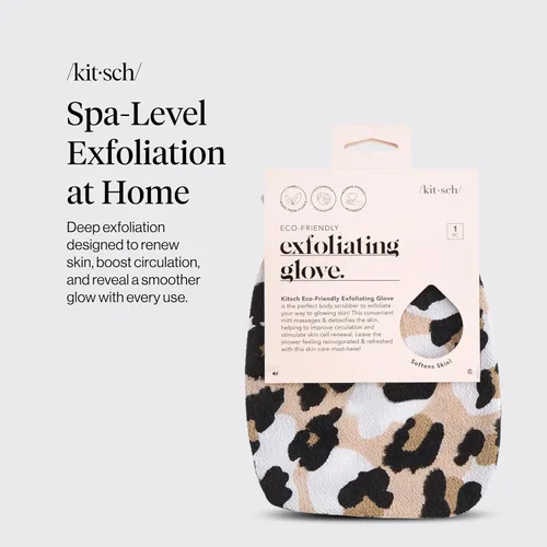 Miniatura 2 de Kitsch 1 guante exfoliante coreano y exfoliante profundo para ducha, baño, guante exfoliante corporal, removedor de piel muerta, cuidado de la piel