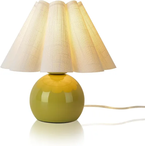 Miniatura 15 de Lámpara de mesa pequeña azul claro para mesita de noche del dormitorio, lindas lámparas de dormitorio para mesita de noche, lindas mini lámparas