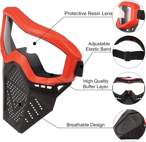 Miniatura 4 de Máscara táctica compatible con Nerf Rival, Apolo, Zeus, Khaos, Atlas, Artemis Blasters Rival Mask (2)