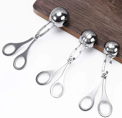 Miniatura 9 de YARDWE 3 piezas de acero inoxidable carne baller albóndigas fabricante cuchara DIY molde tijera pescado arroz bola clip pinzas hielo cocina cocina