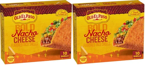 Miniatura 15 de Old El Paso Stand 'N Stuff Bold Nacho Cheese - Conchas de taco con sabor a queso de nacho, 10 unidades (paquete de 6)