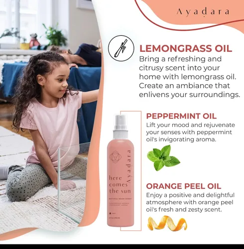 Miniatura 6 de Ayadara Spray natural para habitación, 4 onzas, aromaterapia para habitación, espray de fragancia y desodorante de lino para el hogar, ambientador