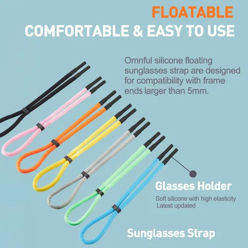 Miniatura 2 de Soporte para correa de lentes de sol para flotar, cordón ajustable para correa de lentes para hombres y mujeres, soporte para correa de gafas
