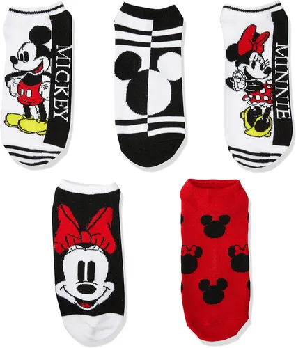 Miniatura 2 de Disney Women's Mickey Mouse 5 Pack No Show Socks