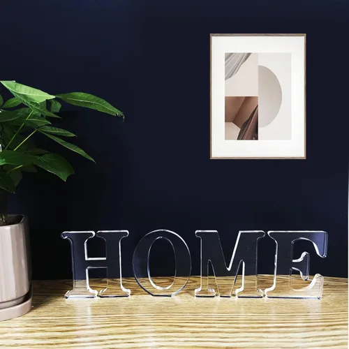 Miniatura 4 de Letras acrílicas diseñables de 4 pulgadas, letras acrílicas sin terminar para decoración de pared, letras decorativas de pie en rodajas, decoración