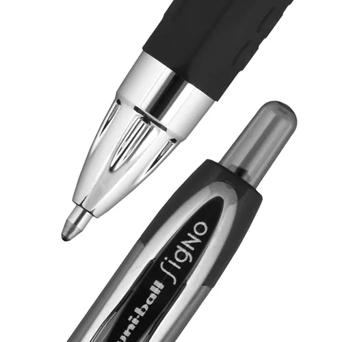 Miniatura 4 de uni-ball Paquete de 12 bolígrafos de gel retráctiles negros con puntos gruesos, 207 bolígrafos Signo Click son a prueba de fraude y los mejores