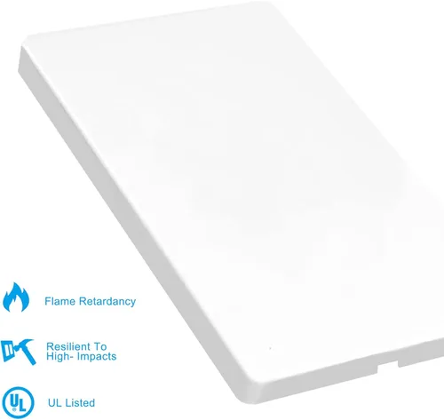 Miniatura 3 de Placas decorativas de pared sin tornillos de 1 gang, cubierta de placa frontal termoplástica irrompible de tamaño estándar para interruptor de En