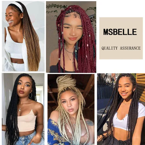 Miniatura 6 de Cabello para trenzar preestirado plateado, 20 pulgadas, 6 paquetes de extensiones de cabello trenzado Ombre preestiradas para mujeres, fibra