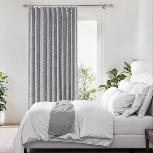 Miniatura 26 de Central Park Paneles de cortinas plisadas opacas con textura de lino, con aislamiento térmico y pestaña trasera, para sala de estar o dormitorio