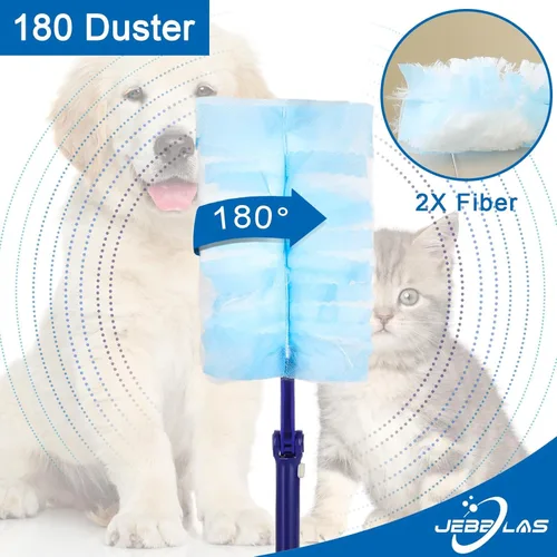 Miniatura 3 de JEBBLAS Recambios de plumero desechables, cabezal electrostático resistente, total de 30 unidades 30 repuestos de plumero