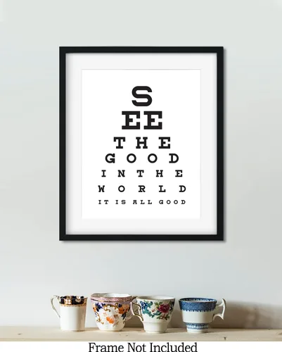 Miniatura 7 de See The Good In The World - Impresión artística de pared con cita motivacional, impresión de decoración de pared, póster o lienzo para oficina