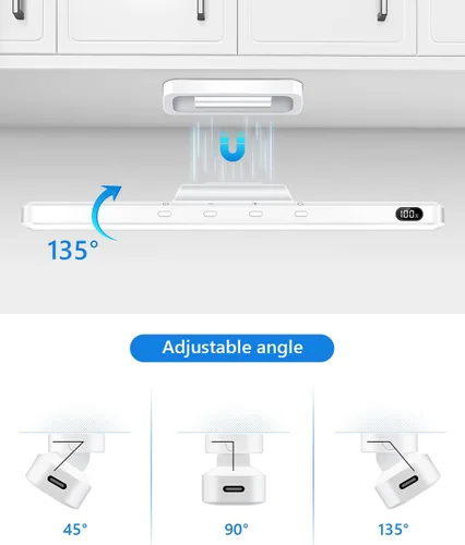 Miniatura 5 de WILLED Barra de luz LED de 5W con control remoto, luces de tocador de 2500mAh amigables para los ojos, luces para espejo de 3 temperaturas