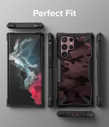 Miniatura 7 de Ringke Fusion-X para Samsung Galaxy S22 Ultra Funda [Recortes Precisos para Lentes de Cámara] Parachoques Mejorado Resistente Uso Rudo a Prueba
