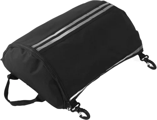 Bolsa enfriadora de cubierta, antidesgaste, duradera, de gran capacidad, bolsa de almacenamiento de malla portátil con cuatro ganchos para alimentos