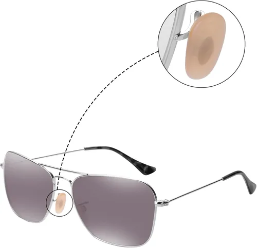 Miniatura 4 de DROGO Almohadillas de nariz de repuesto de silicona suave para gafas de sol RayBan RB3025/RB3026, antideslizantes, agradables a la piel