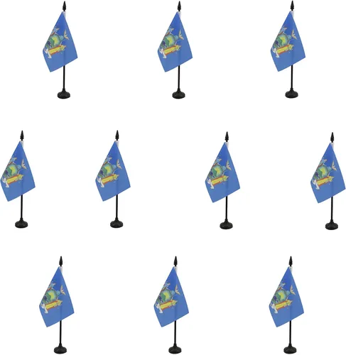 Miniatura 7 de Bandera de mesa de Colorado de 4 x 6 pulgadas, bandera de escritorio del estado de Colorado de EE. UU., 5.9 x 3.9 in, palo y base de plástico negro