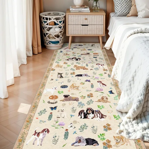 Miniatura 50 de HY HAO YUN LAI Alfombras antideslizantes para pasillos, alfombra lavable para pasillo, alfombra larga ultra suave para cocina, alfombras de acento