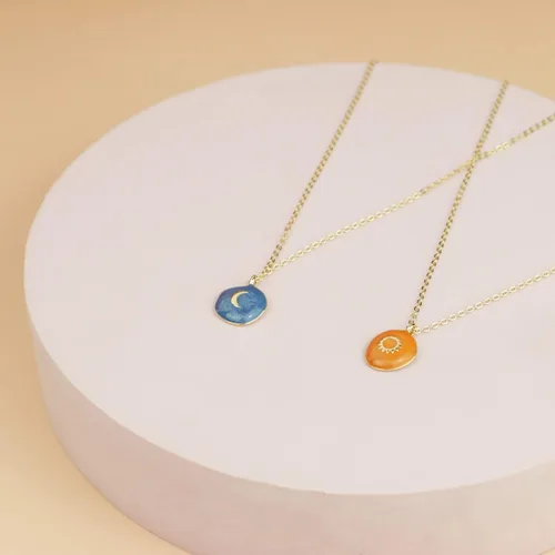 Miniatura 2 de SmileBelle best friend necklace for 2 as friendship gifts, magnetic butterfly necklace sun and moon necklace as matching friendship necklace for BFF
