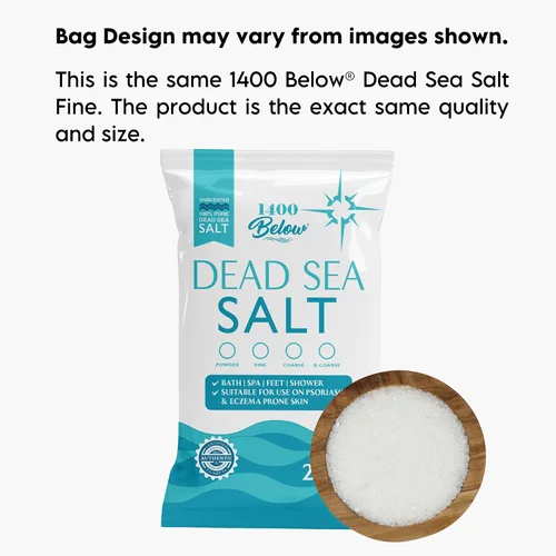 Miniatura 5 de LA Salt Co.'s - Sal del Mar Muerto 100% pura y natural, bolsa de 55 libras, grano fino