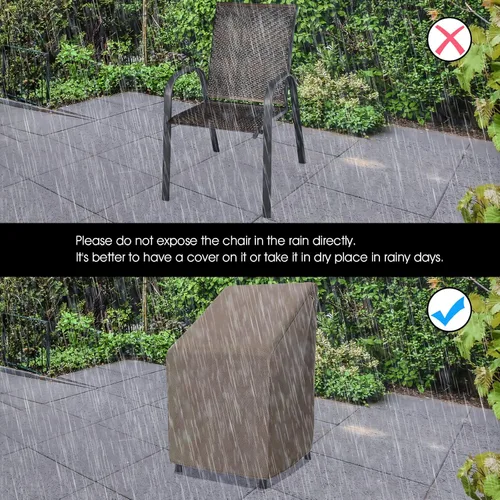 Miniatura 8 de Tangkula Juego de 6 sillas de comedor apilables de mimbre para patio, sillas de comedor de ratán de polietileno para exteriores con marco de metal