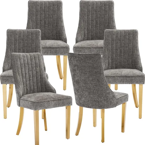 Miniatura 11 de Sillas de Comedor - Juego de 2 sillas de comedor modernas de mediados de siglo, tapizadas de tela con respaldo alto, sillas de cocina y comedor