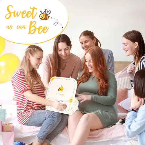 Miniatura 7 de iAOVUEBY Conjunto de regalo para bebé para recién nacido, canasta de regalos para baby shower de abeja, libro para bebé de alto contraste, juguetes