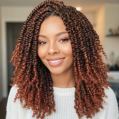 Miniatura 24 de Fulcrum Pelo de ganchillo Passion Twist de 8 pulgadas, 9 paquetes de cabello pretrenzado y prerrizado para mujeres negras (8 pulgadas