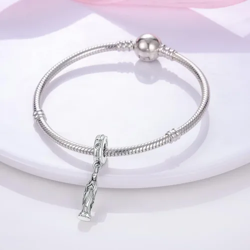 Miniatura 110 de MULA - Dijes de plata de ley 925 para pulseras y collares, colgantes de letras para la familia, cuentas de viaje en avión, dijes de árbol