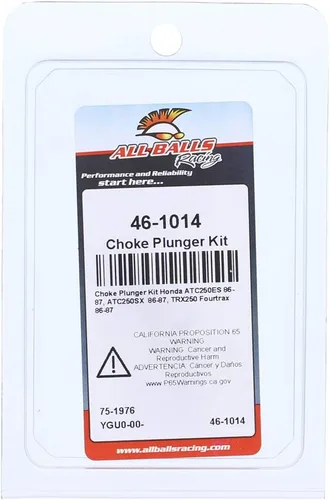 Miniatura 4 de All Balls Kit de émbolo de estrangulador (46-1014) para Honda ATC250ES 1986 1987, ATC250SX 1986 1987, TRX250 Fourtrax 1986 1987