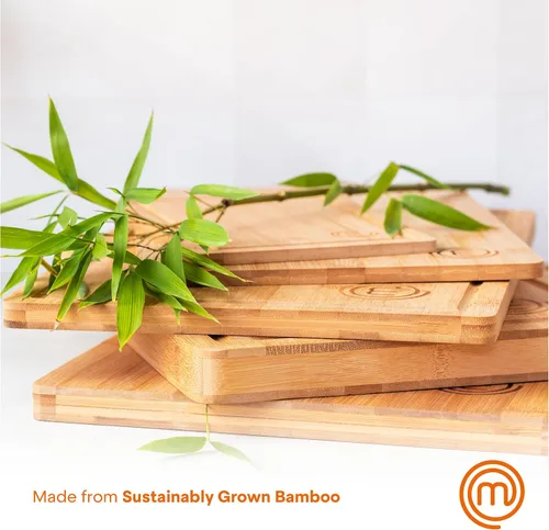 Miniatura 7 de MasterChef Paquete de licuadora de inmersión + tablas de cortar Emulsionante manual de acero inoxidable con accesorios + tabla de cortar de bambú