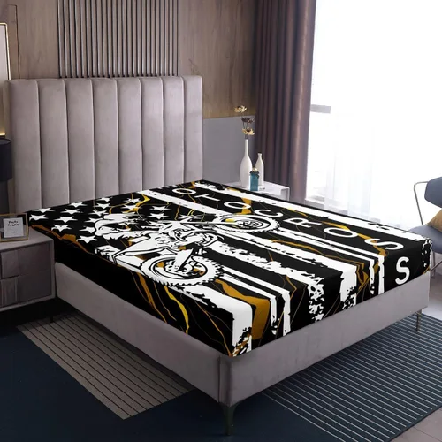 Miniatura 5 de Erosebridal Sábana bajera ajustable con bandera estadounidense, juegos de ropa de cama para adolescentes y motos de cross, tamaño individual