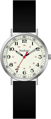 Szaikyri Relojes de enfermera para mujeres, profesionales médicos, estudiantes con esfera de hora militar luminosa y fácil de leer, reloj deportivo