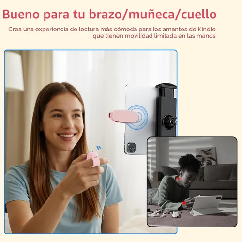Miniatura 2 de Anillo giratorio de página Kindle: controlador de clic para un cómodo giro de página con una sola mano, diseño estilo anillo para leer en la cama