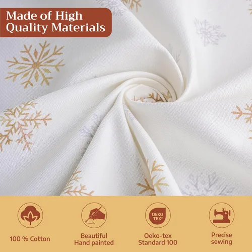 Miniatura 3 de Maison d' Hermine Mantel 100% algodón para mesas de cocina/comedor, fiestas, bodas, Acción de Gracias/Navidad (Redondo, 69 pulgadas de diámetro)