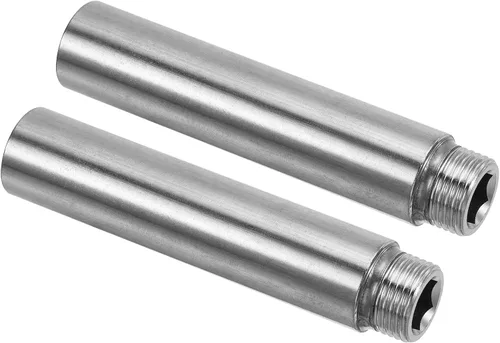 Miniatura 10 de PATIKIL Brazo de extensión de cabezal de ducha, paquete de 2 unidades de acero inoxidable G1/2 macho a hembra, rosca de 0.787 in de longitud