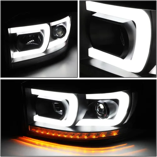 Miniatura 3 de DNA MOTORING HL-HPL-RM06-G2-BK-CL1 Faros proyectores de secuencia de señal LED 3D dual DRL Compatible con Dodge Ram 1500 modelos 2006-2008/Dodge Ram