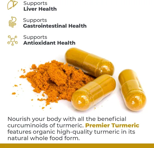 Miniatura 4 de Premier Research Labs Premier Cápsulas de cúrcuma - Suplemento de curcumina de cúrcuma, soporte hepático, 500 mg de cúrcuma por cápsula - 60