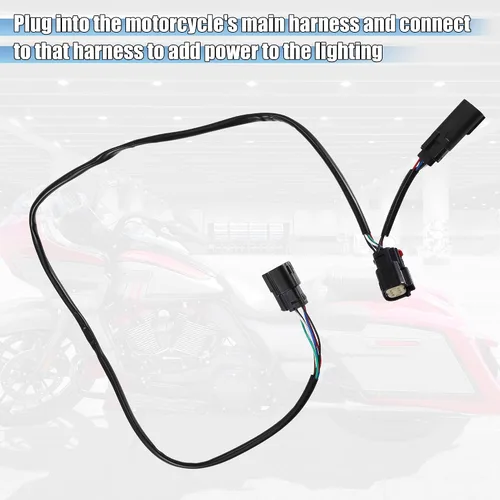 Miniatura 5 de X AUTOHAUX Arnés de Cableado de Desconexión Rápida para Motocicleta Compatible con Harley Davidson para Tour Pak 2014-2019 CD-TP-QD-14 Cable