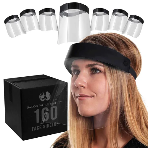 Miniatura 11 de Salon World - Protectores faciales completos con marcos de gafas (paquete de 10), ultra transparentes para proteger los ojos, la nariz, la boca
