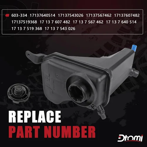 Miniatura 2 de Depósito de Expansión de Radiador Compatible con Vehículo BMW E90 E91 E92 E93 328i 330i 335i X1 Z4 2007-2016 #Reemplaza 17137607482, 17137640514