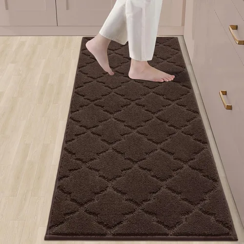 Miniatura 12 de COSY HOMEER Alfombras suaves de cocina [2 piezas] para el frente del fregadero súper absorbentes, tapetes y tapetes de cocina de 20 x 30 pulgadas/20
