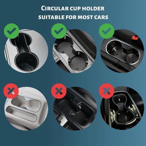Miniatura 4 de Adaptador 2 en 1 para portavasos de automóvil, asiento delantero multifuncional, ajustable, portavasos y bebidas, compatible con ranuras circulares