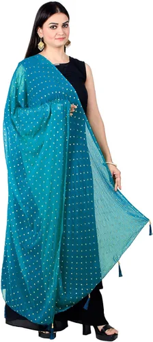 Miniatura 5 de Chandrakala Chal Dupatta de gasa para mujer, chal envolvente Chunni, beige (D191-P)