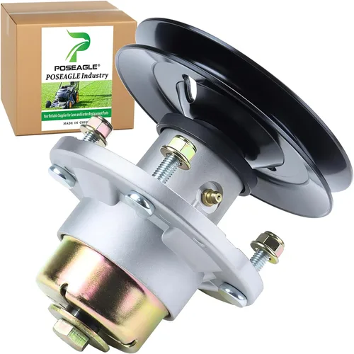 Miniatura 11 de Conjunto de husillo AM144608 previamente engrasado con polea de husillo UC20697 para John Deere X330 X350 X354 X370 X380 X384 X390 X394 X570 X580