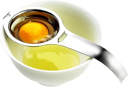 Miniatura 2 de Separador de huevos, filtro blanco de yema de huevo, divisor de huevo de grado alimenticio, tamiz de huevo de acero inoxidable, utensilios